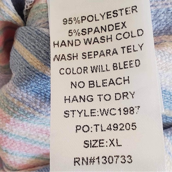 Umgee Striped Surplice Tie Front Flutter Sleeve Blouse - Picture 9 of 9